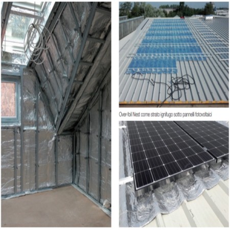 OVER FOIL NEST ISOLAMENTO TERMORIFLETTENTE IGNIFUGO CERTIFICATO CLASSE 1 REAZIONE AL FUOCO