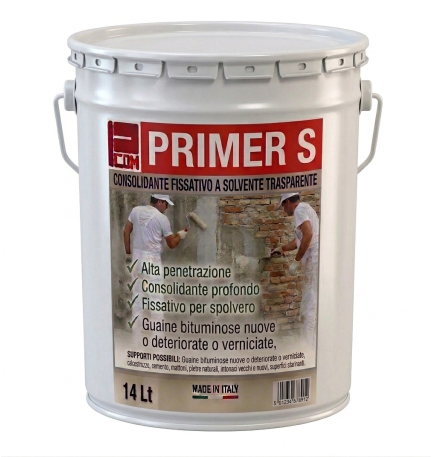 PRIMER S CONSOLIDANTE FISSATIVO A SOLVENTE TRASPARENTE